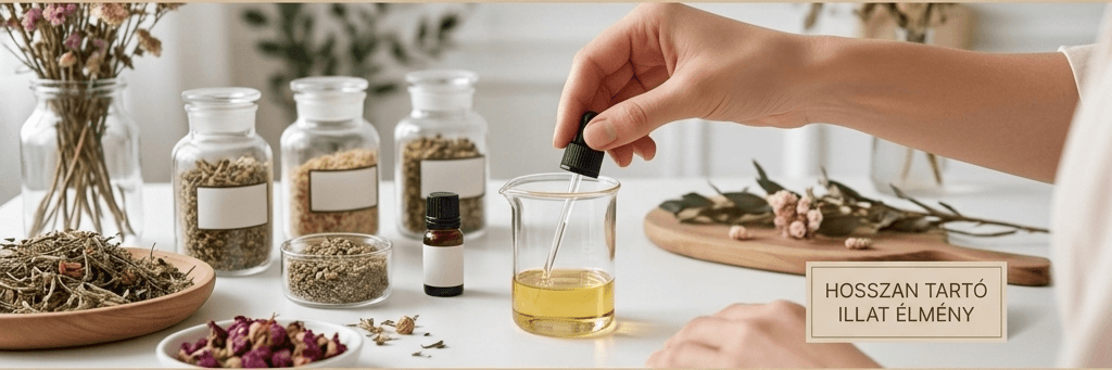 Elegáns, luxus megjelenésű parfümös üveg egy letisztult, világos és stílusos háttér előtt.