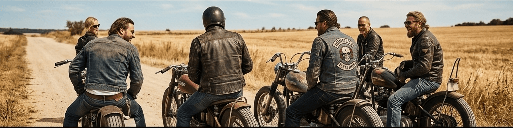 Detailní pohled na upravený motocykl typu chopper s lesklým chromovaným motorem a vysokými řídítky.